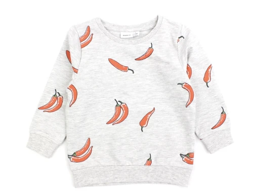 Name It light grey melange sweatshirt chili